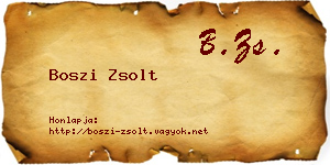 Boszi Zsolt névjegykártya
